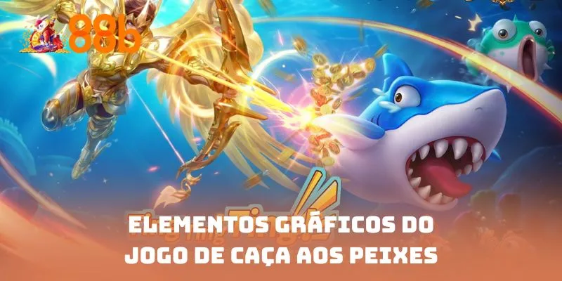 Elementos gráficos do jogo de caça aos peixes